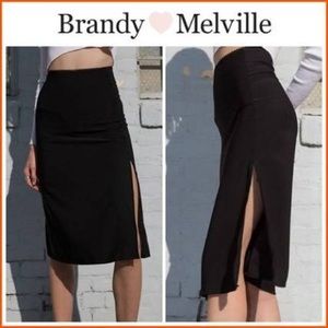 all black phoebe skirt from brandy!